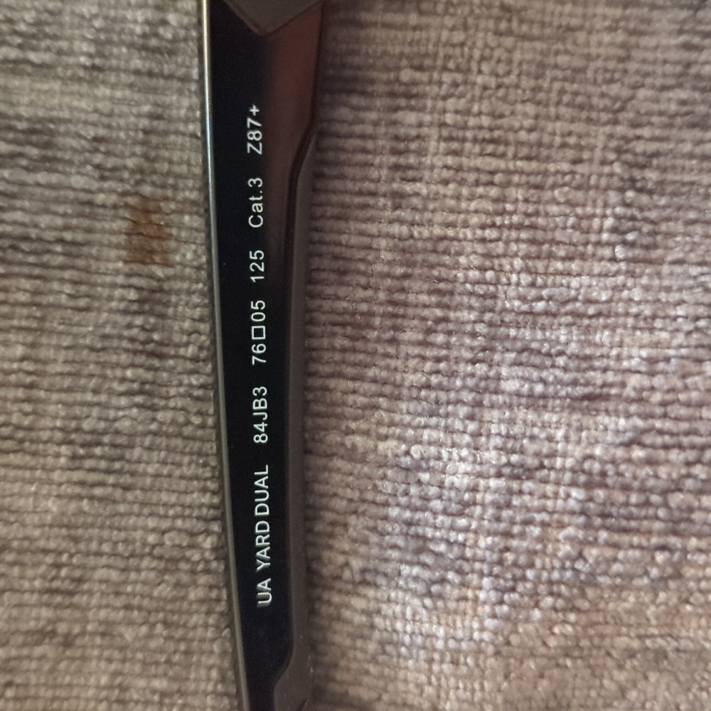 NWT Under Armour Yard Dual Sunglasses. Shiny Black with InfraRed Lens color - Picture 4 of 5